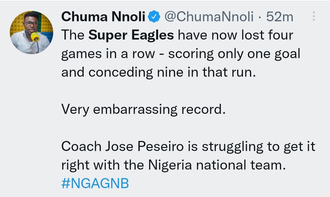 Nigerians Blast Super Eagles After Shock Loss To Guinea Bissau