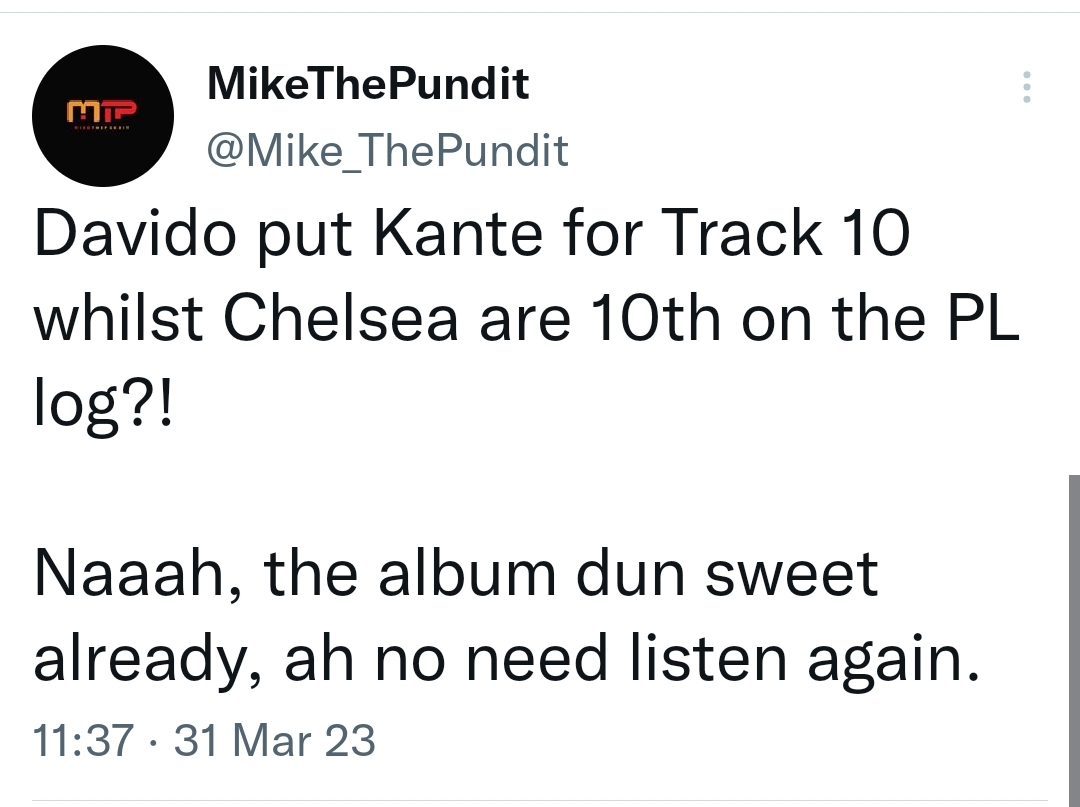 Football Fans Mock Chelsea With Davido's Timeless Album